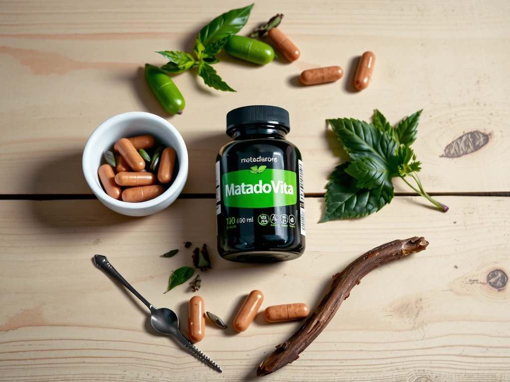 Ingredientes del producto MatadorVita en una mesa